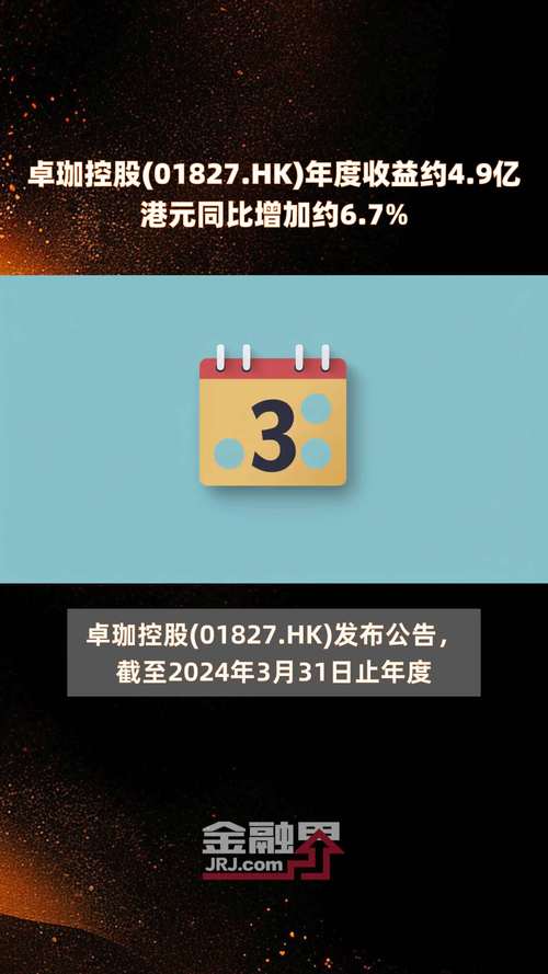 标准发展团体
(01867.HK)年度收益同比镌汰约25.9%至约4.9亿港元